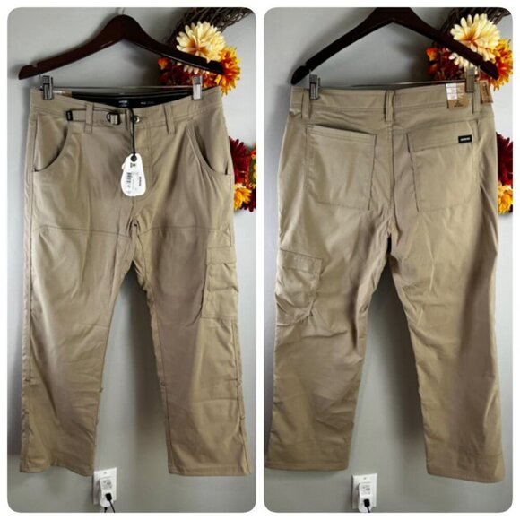 prAna Stretch Zion™ Straight Pant Water Repellent 31/28 in Sandbar Relaxed Fit - Picture 1 of 9